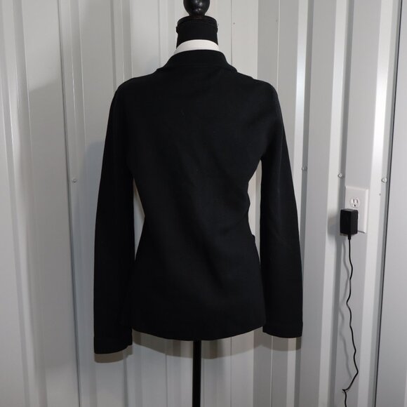 J. Crew Factory Womens Boyfriend Sweater Blazer Black Size Small One Button NWT - Picture 2 of 9